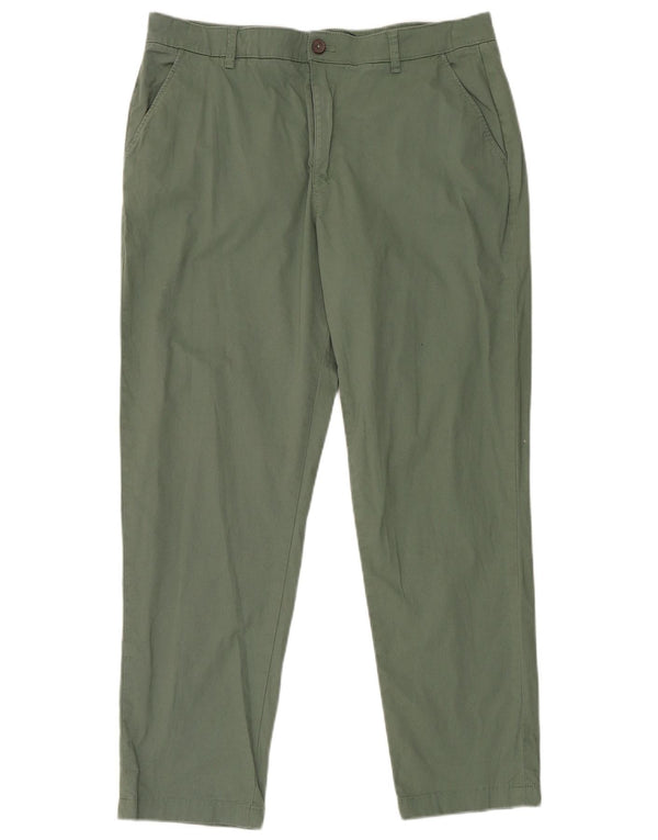 Crew Clothing Womens Tapered Chino Trousers UK 16 Large W36 L30 Green