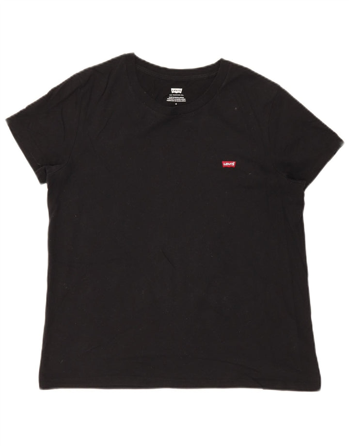 LEVI'S Womens T-Shirt Top UK 14 Medium Black