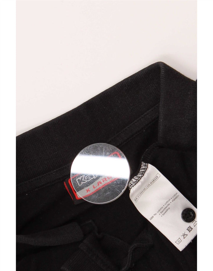 Kappa Mens Polo Shirt XL Black Cotton