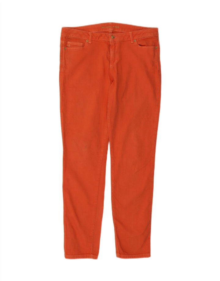 MICHAEL KORS Womens Slim Jeans US 10 Large W32 L30 Orange Cotton Vintage Michael Kors and Second-Hand Michael Kors from Messina Hembry 