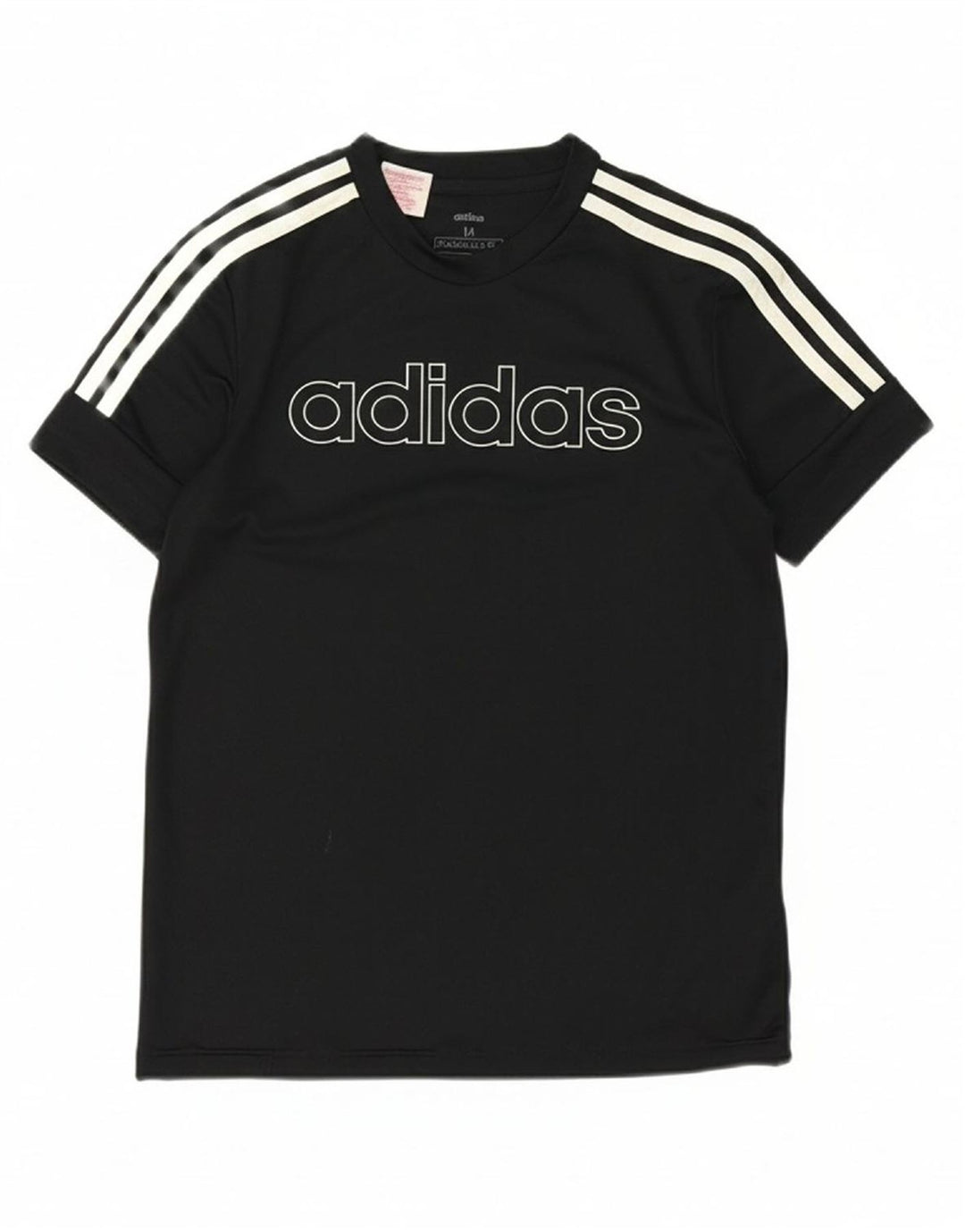 ADIDAS Boys Climalite Graphic T-Shirt Top 11-12 Years Medium  Black