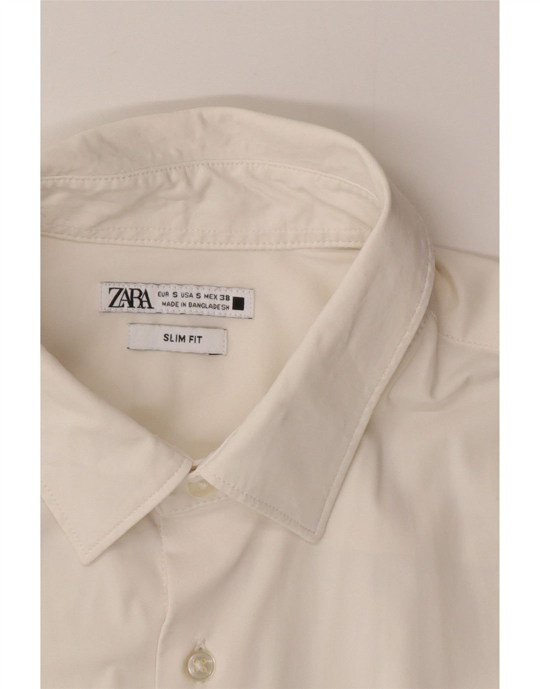 Zara Mens Slim Fit Shirt Small White