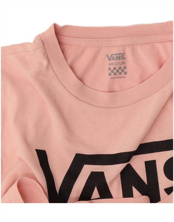 VANS Womens Graphic T-Shirt Top UK 12 Medium Pink