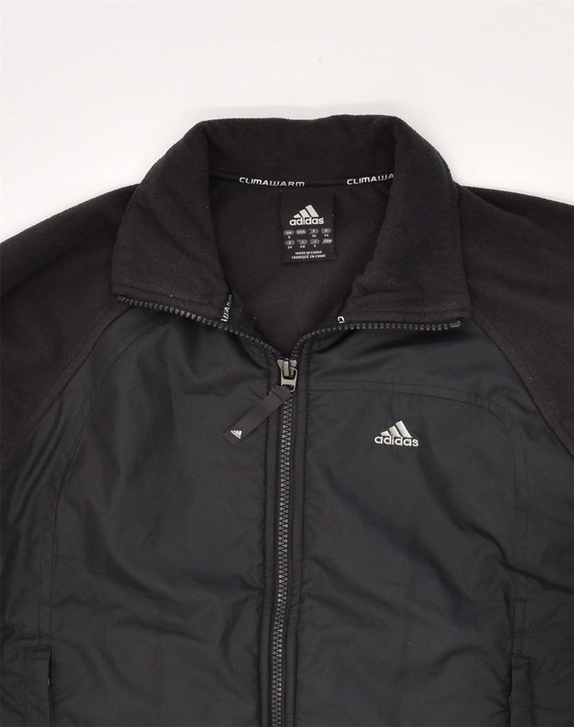 ADIDAS Womens Windbreaker Jacket UK 8 Small  Black Polyester | Vintage Adidas | Thrift | Second-Hand Adidas | Used Clothing | Messina Hembry 