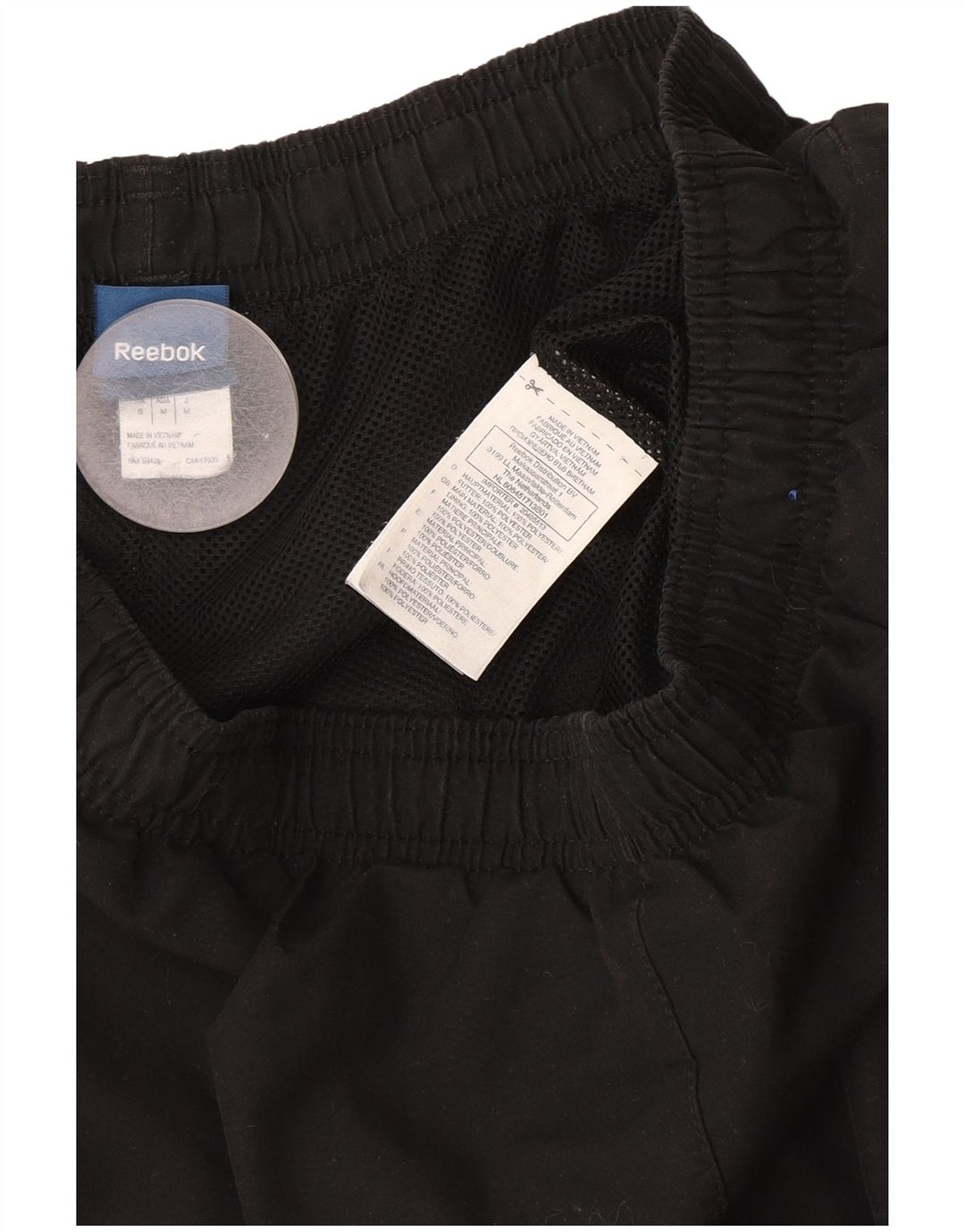 Reebok Mens Tracksuit Trousers Joggers Small Black Polyester