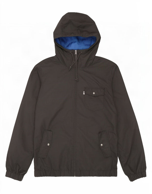 Levi's Mens Hooded Windbreaker Jacket UK 38 Medium Black Polyester