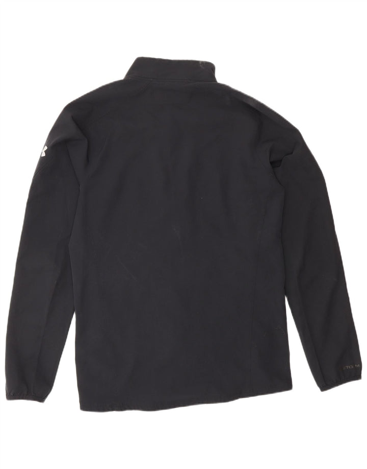 UNDER ARMOUR Mens Heat Gear Tracksuit Top Jacket Small Black Polyester