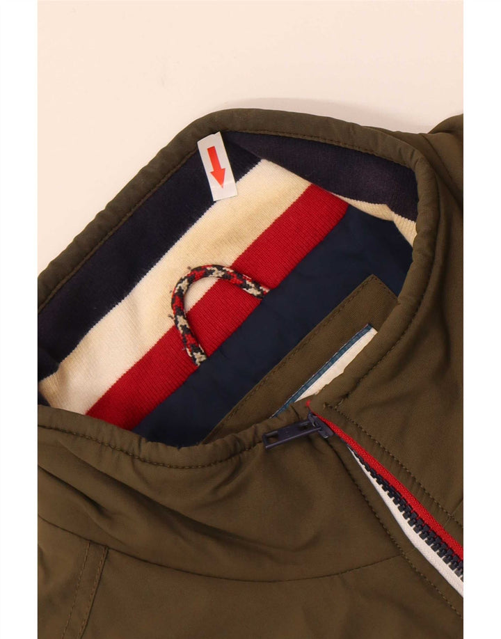 Tommy Hilfiger Mens Bomber Jacket UK 42 XL Khaki Polyamide