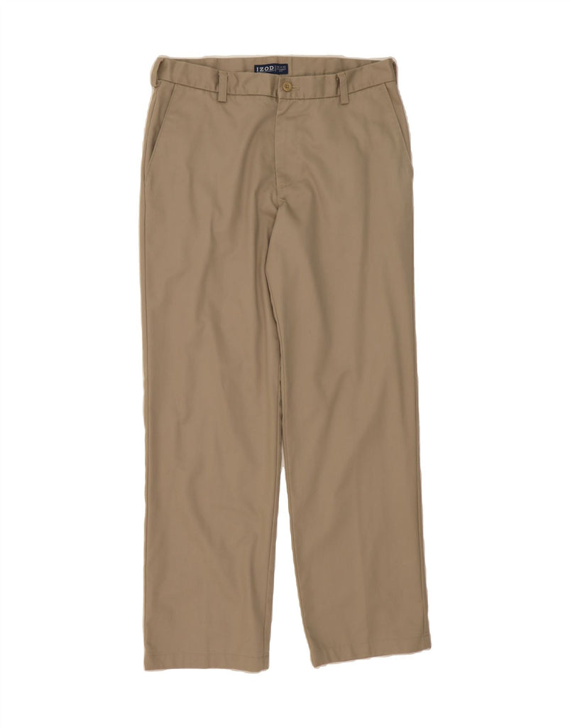 IZOD Mens Straight Chino Trousers W33 L32 Beige Cotton Vintage Izod and Second-Hand Izod from Messina Hembry 