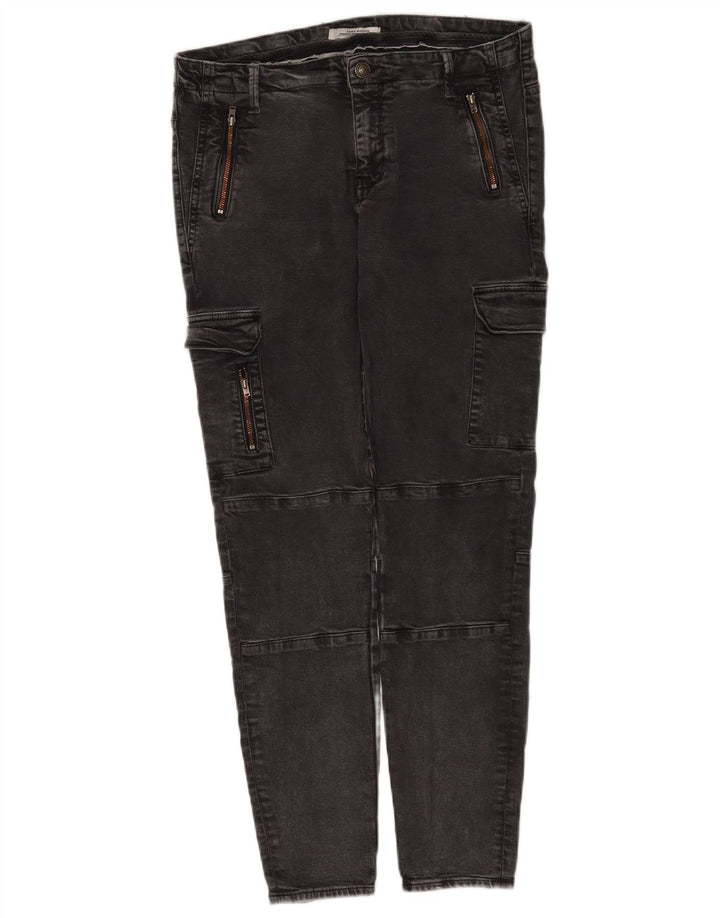 Zara Womens Cargo Slim Jeans EU 42 Large W32 L28 Grey