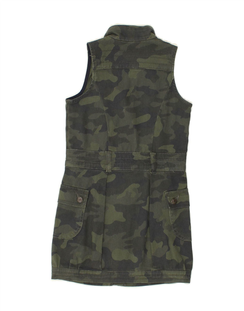 DIESEL Girls Sleeveless Cargo Denim Dress 5-6 Years Khaki Camouflage Vintage Diesel and Second-Hand Diesel from Messina Hembry 