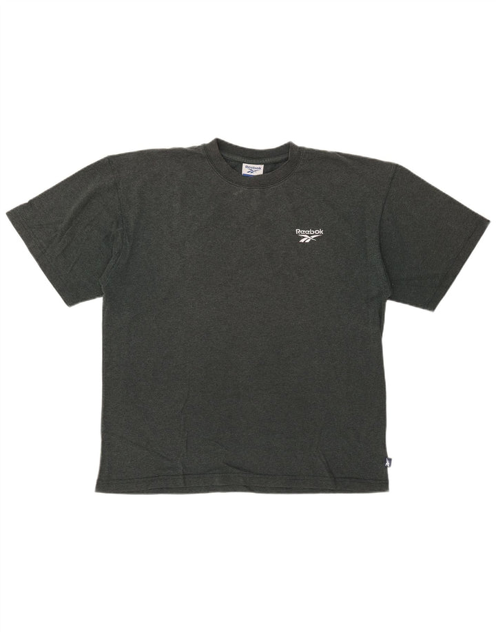 REEBOK Mens T-Shirt Top Small Grey Cotton