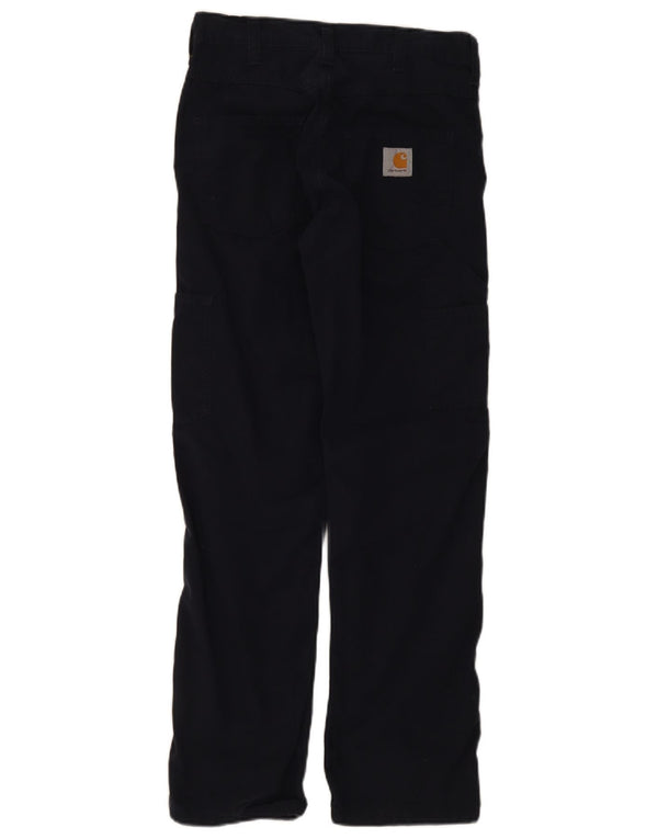 Carhartt Mens Straight Cargo Trousers W28 L32 Navy Blue Cotton