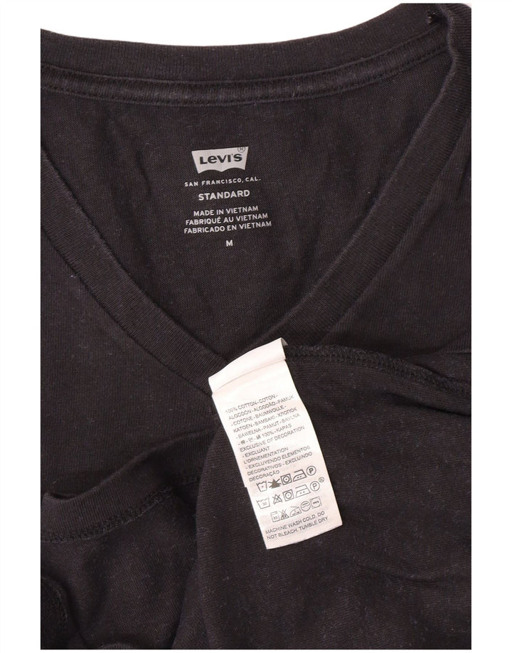 LEVI'S Mens Standard T-Shirt Top Medium Black Cotton