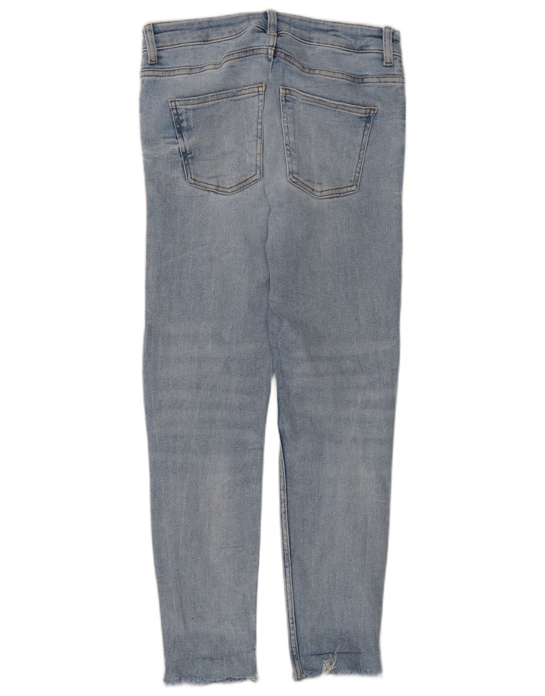 Zara Womens Distressed Slim Jeans EU 38 Small W28 L27 Blue Cotton