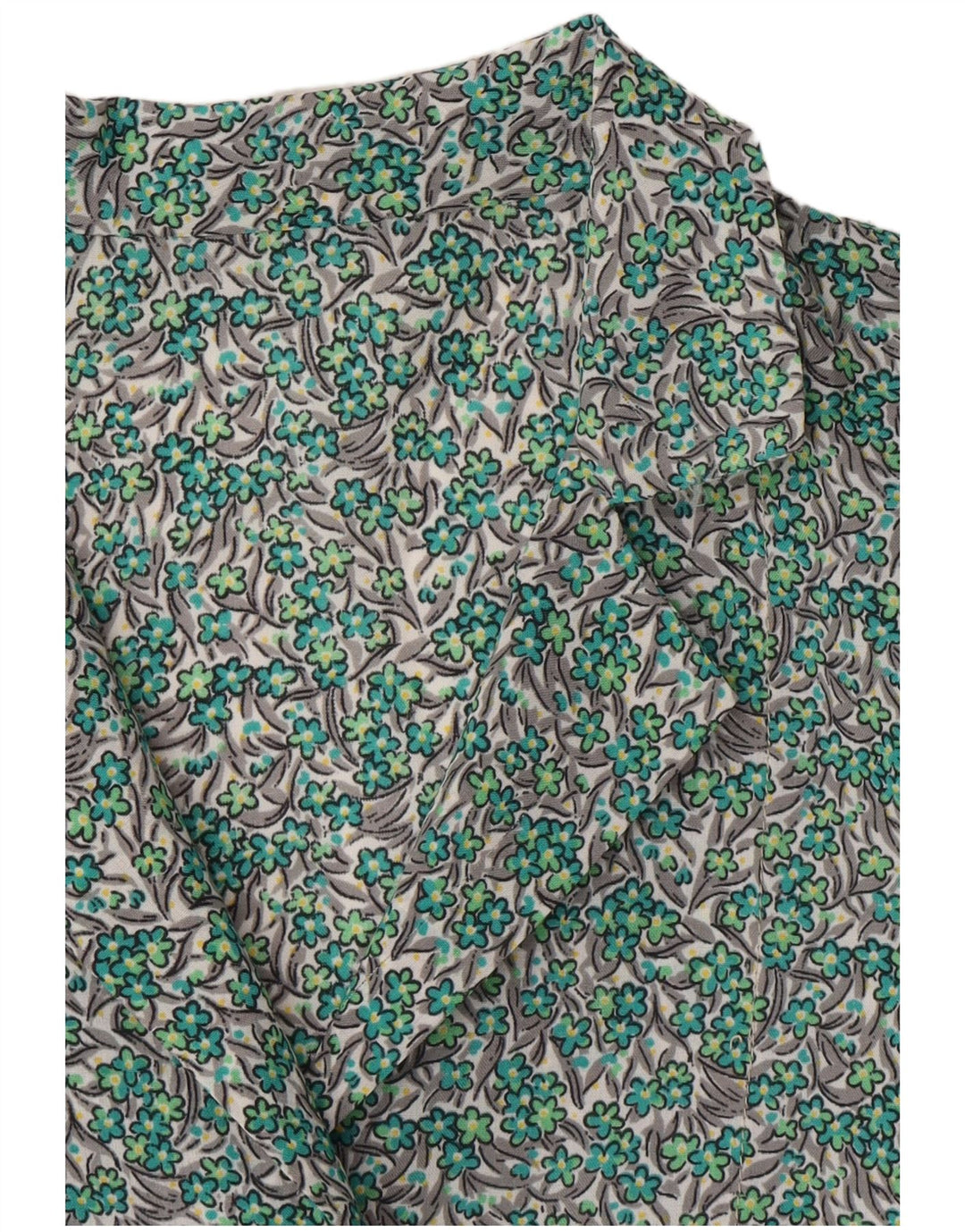 VINTAGE Womens Shirt UK 16 Large Green Floral