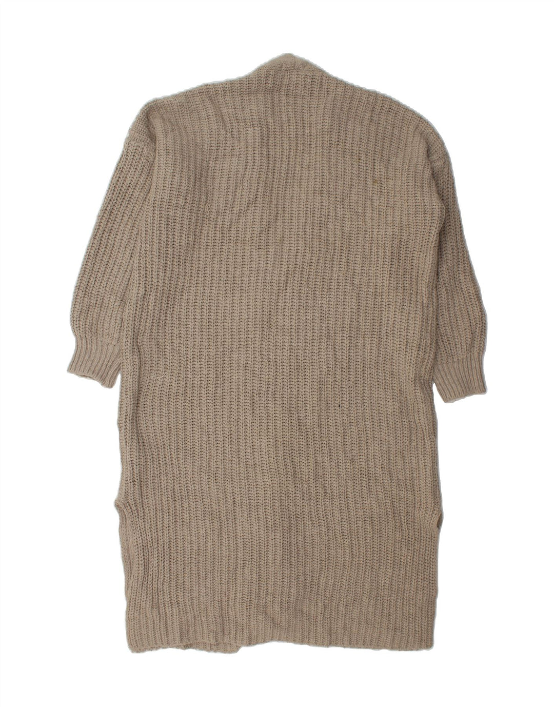 TOPSHOP Womens Oversized Longline Open Cardigan Sweater UK 10 Small Beige Vintage Topshop and Second-Hand Topshop from Messina Hembry 