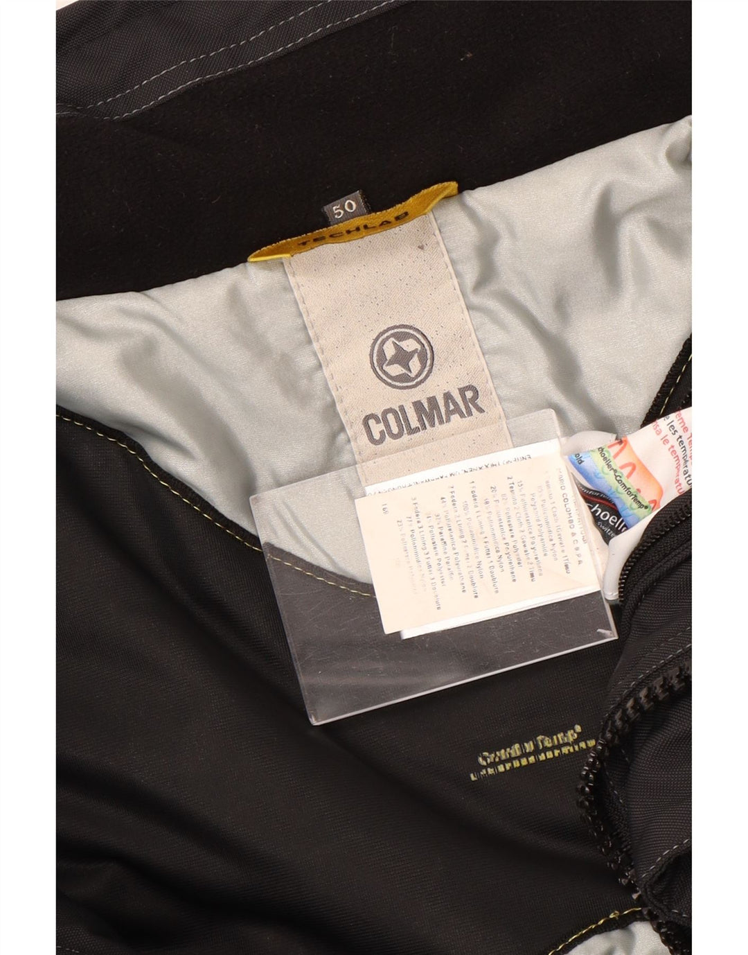 COLMAR Mens Windbreaker Jacket EU 50 Medium Black Colourblock Polyamide