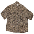 Daniel Dodd Mens Abstract Pattern Short Sleeve Shirt Large Navy Blue