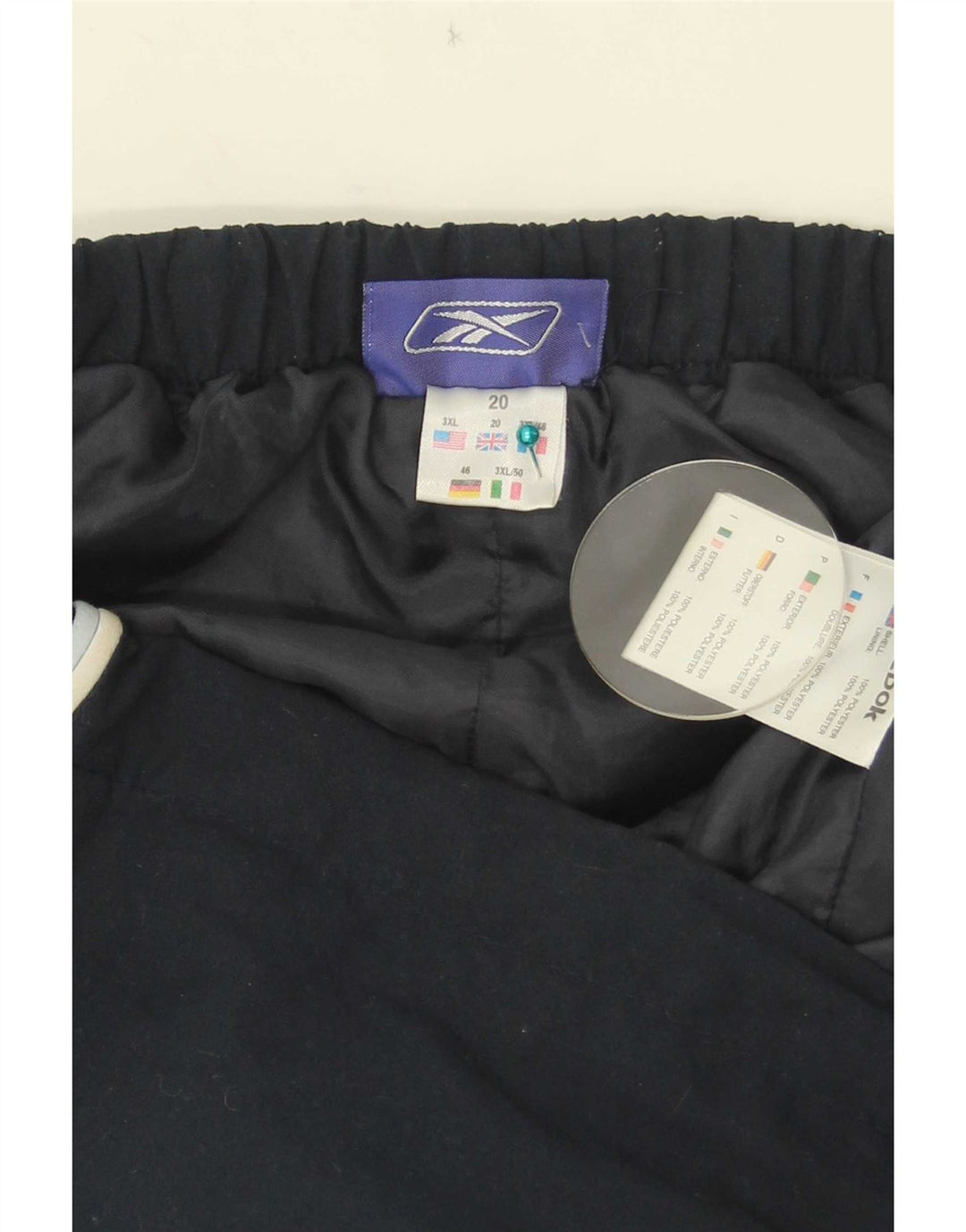 Reebok Womens Bermuda Sport Shorts UK 20 2XL Navy Blue Polyester