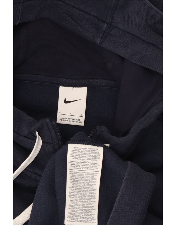 Nike Mens Zip Hoodie Sweater Small Navy Blue Cotton