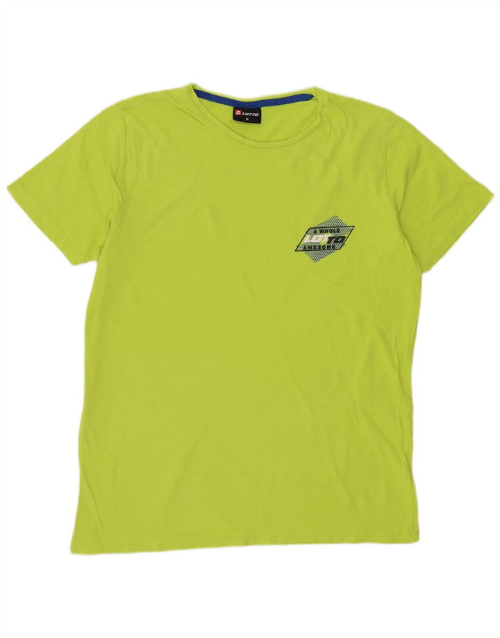 LOTTO Mens Graphic T-Shirt Top Medium Green Cotton