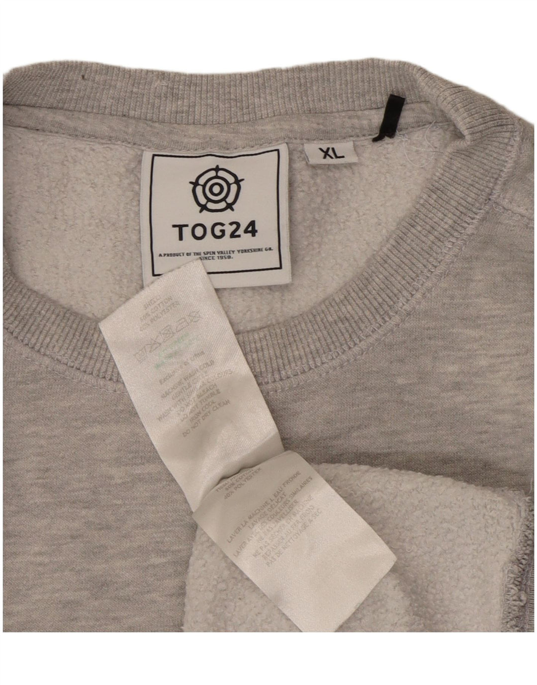 TOG 24 Mens Sweatshirt Jumper XL Grey Cotton