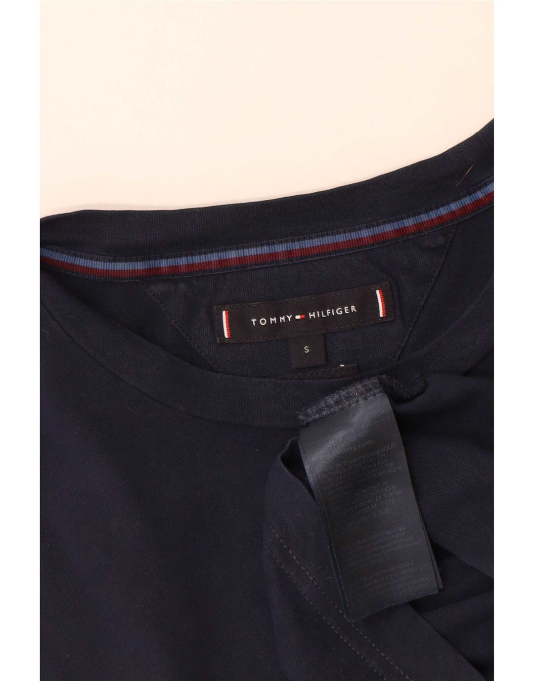 Tommy Hilfiger Mens T-Shirt Top Small Navy Blue Cotton