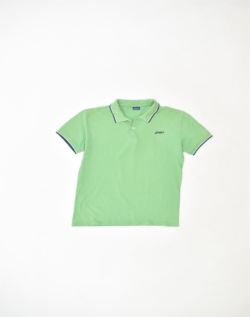 ASICS Womens Polo Shirt UK 10 Small Green Cotton | Vintage | Thrift | Second-Hand | Used Clothing | Messina Hembry 