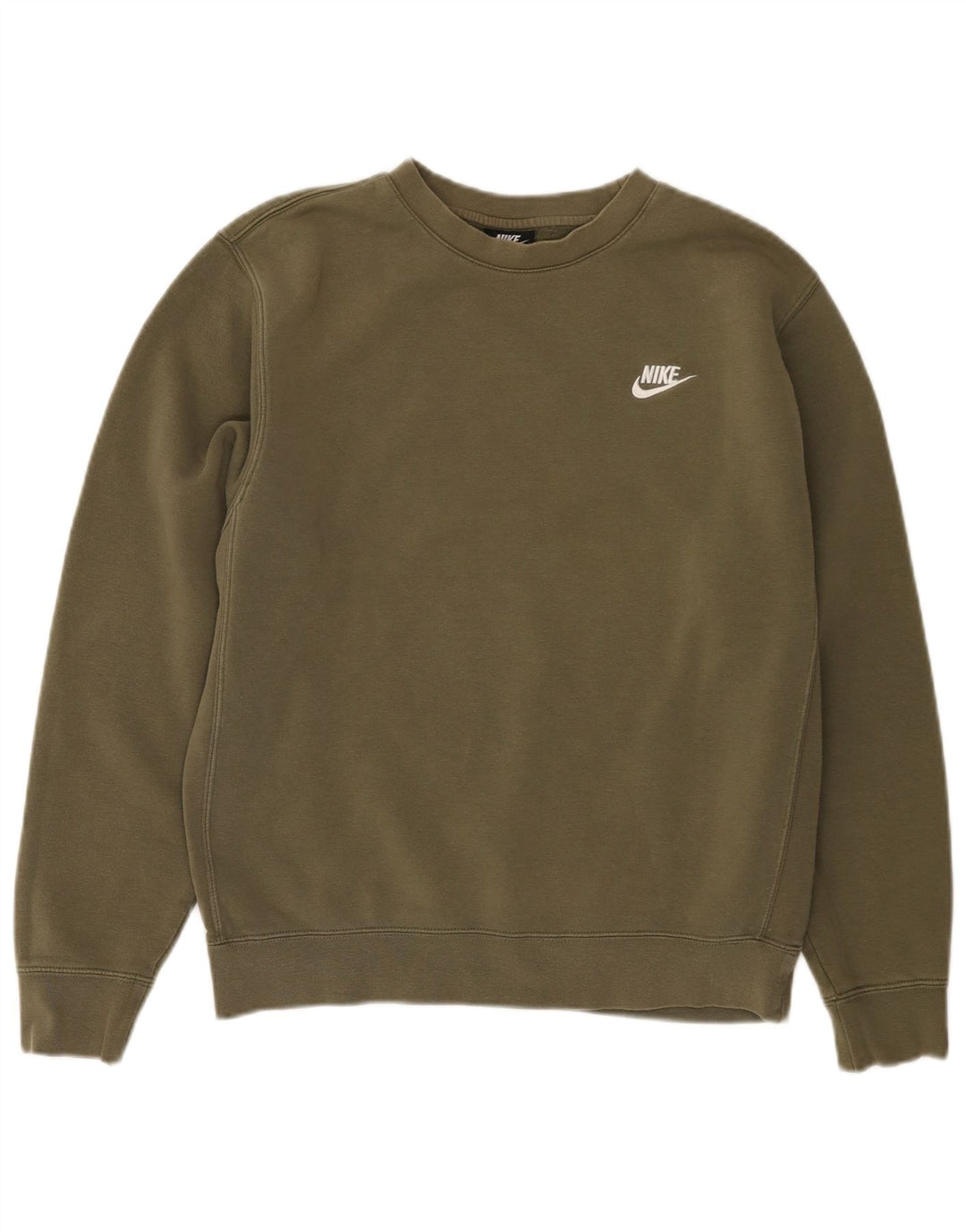 NIKE Mens Sweatshirt Jumper Small Khaki Cotton