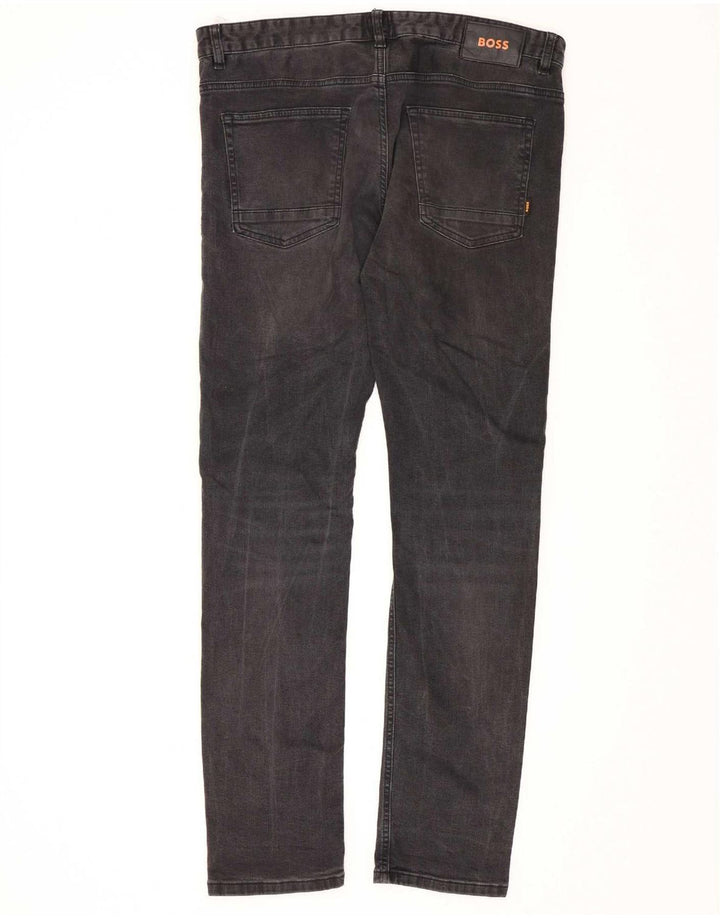 Hugo Boss Mens Slim Jeans W36 L34 Black Cotton