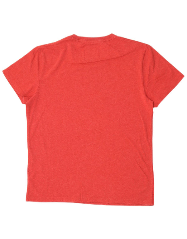 Superdry Mens Graphic T-Shirt Top XL Red Cotton