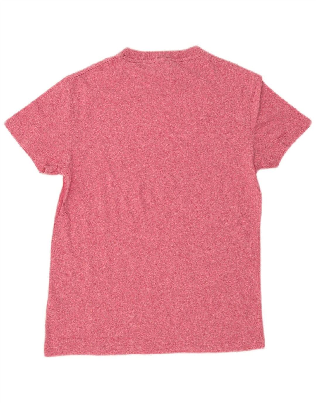 Superdry Mens T-Shirt Top Small Pink Flecked Cotton