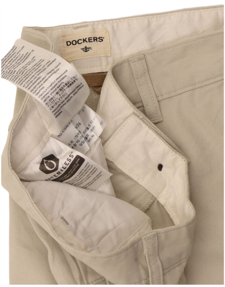 Dockers Mens Cargo Shorts W36 Large Beige Cotton