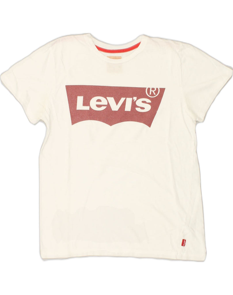 LEVI'S Boys Graphic T-Shirt Top 15-16 Years White Cotton | Vintage Levi's | Thrift | Second-Hand Levi's | Used Clothing | Messina Hembry 