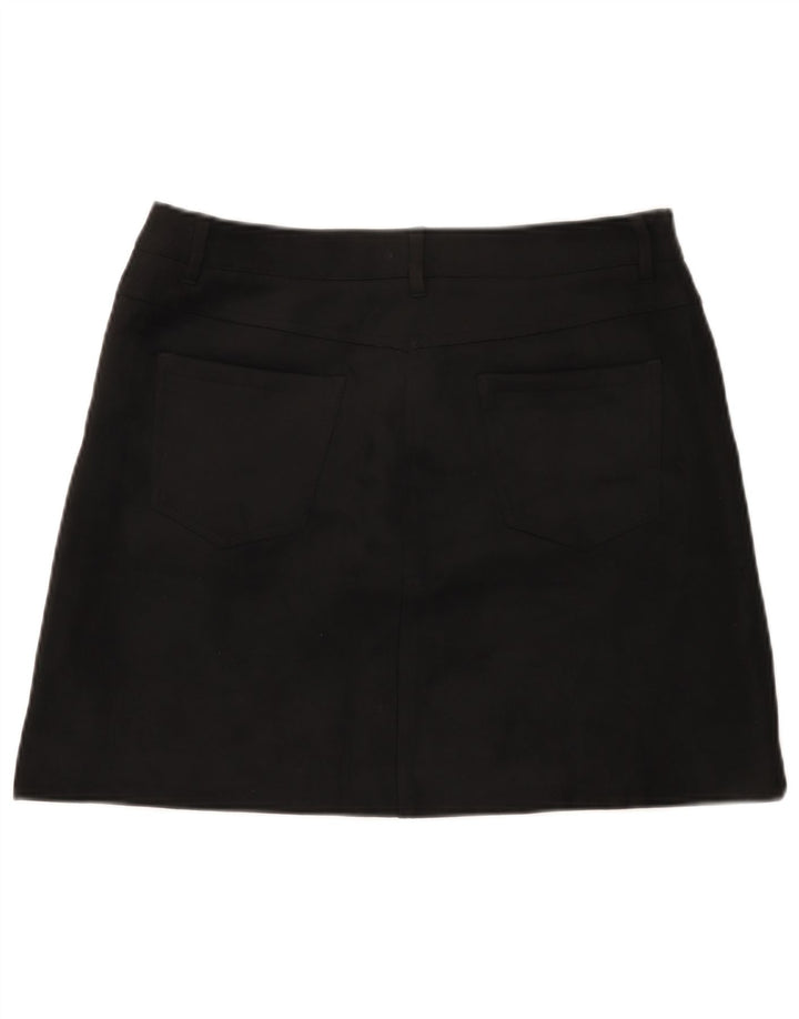 Marks & Spencer Womens Mini Skirt UK 14 Large W32 Black Polyester
