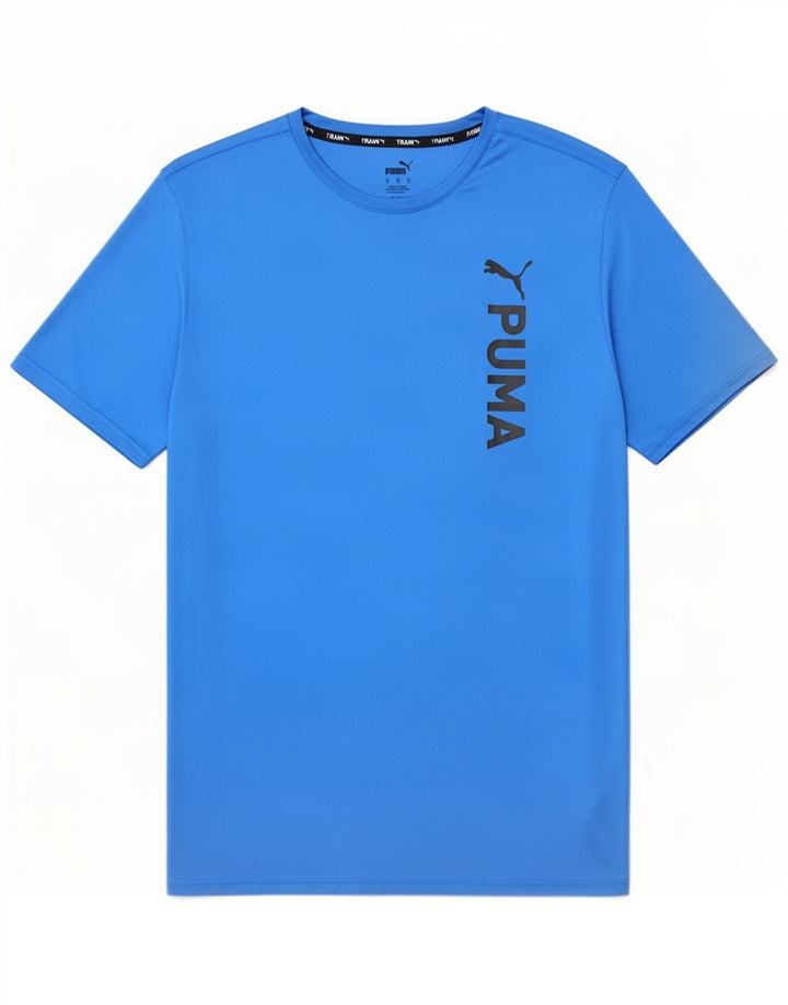 Puma Mens Graphic T-Shirt Top XL Blue Polyester