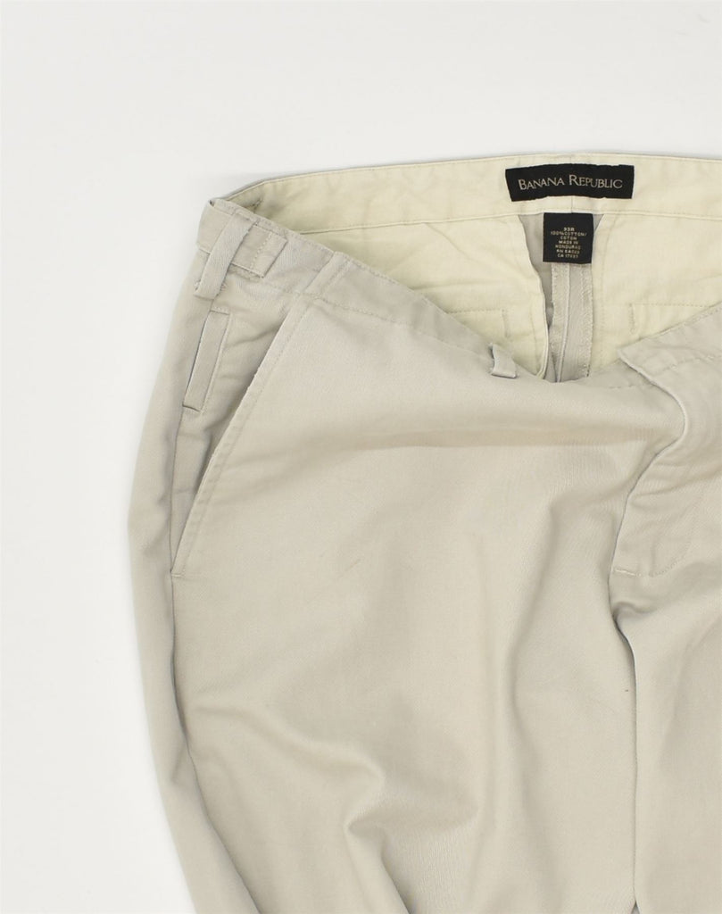 BANANA REPUBLIC Mens Straight Chino Trousers W33 L32 Beige Cotton | Vintage Banana Republic | Thrift | Second-Hand Banana Republic | Used Clothing | Messina Hembry 