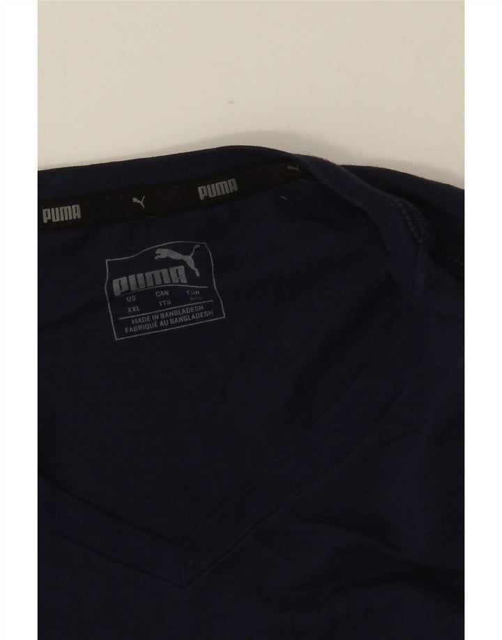 PUMA Mens T-Shirt Top 2XL Navy Blue
