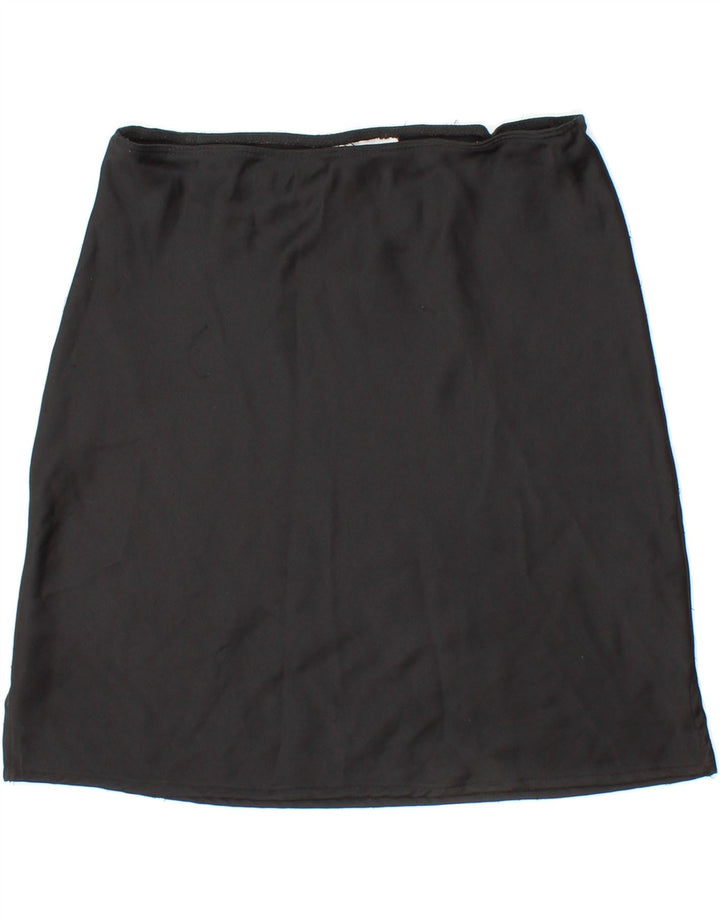 TOPSHOP Womens A-Line Skirt UK 8 Small Black Polyester Vintage Topshop and Second-Hand Topshop from Messina Hembry 