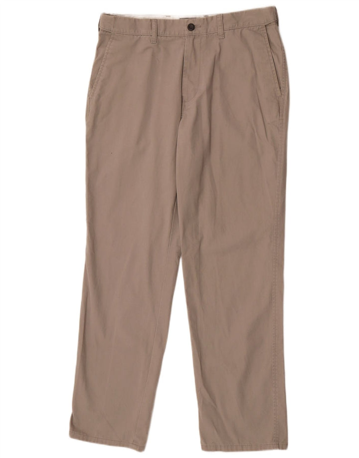 Marks & Spencer Mens Regular Fit Chino Trousers W34 L31 Grey Cotton