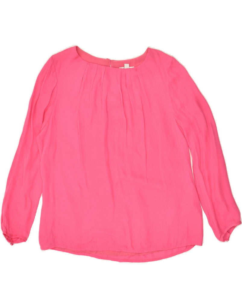 J. CREW Womens Blouse Top US 8 Medium Pink Polyester | Vintage J. Crew | Thrift | Second-Hand J. Crew | Used Clothing | Messina Hembry 