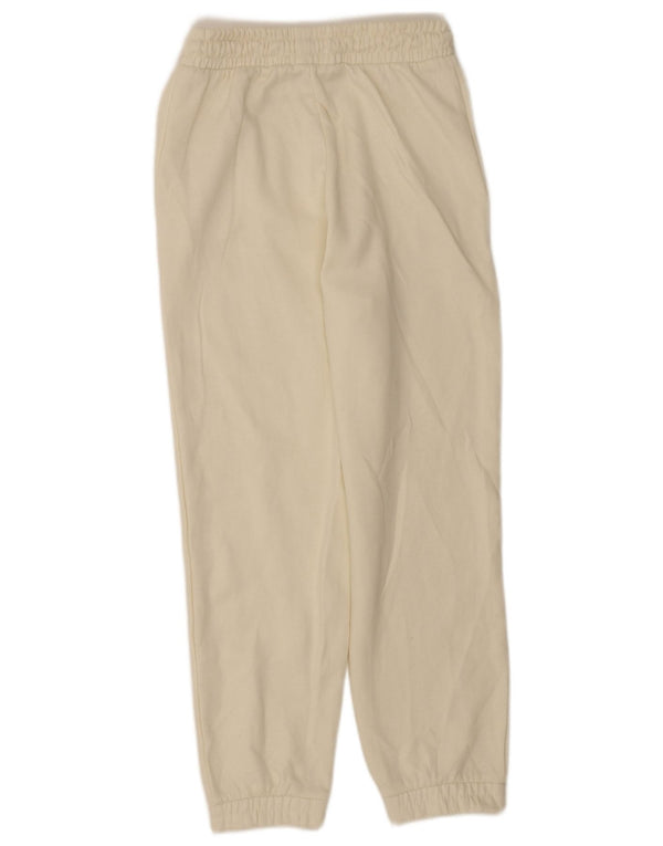 Zara Womens Tracksuit Trousers Joggers UK 12 Medium White Polyester