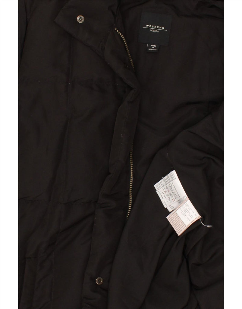 MAX MARA Womens Hooded Padded Coat UK 14 Large Black Polyamide Vintage Max Mara and Second-Hand Max Mara from Messina Hembry 