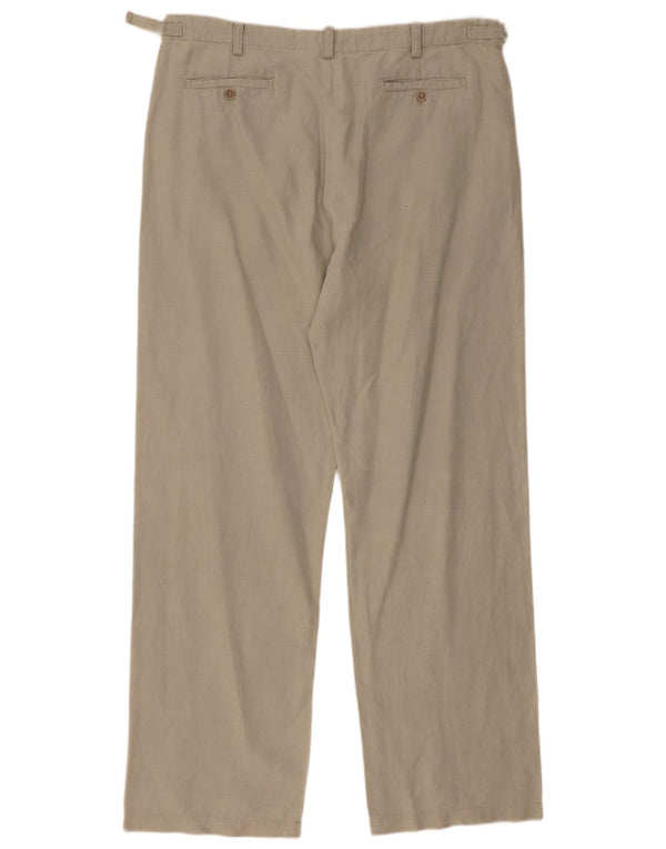 VALENTINO JEANS Mens Straight Casual Trousers IT 56 3XL W38 L34 Beige