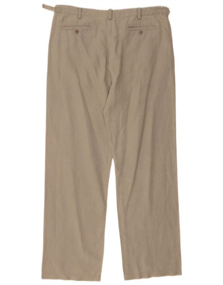 VALENTINO JEANS Mens Straight Casual Trousers IT 56 3XL W38 L34 Beige