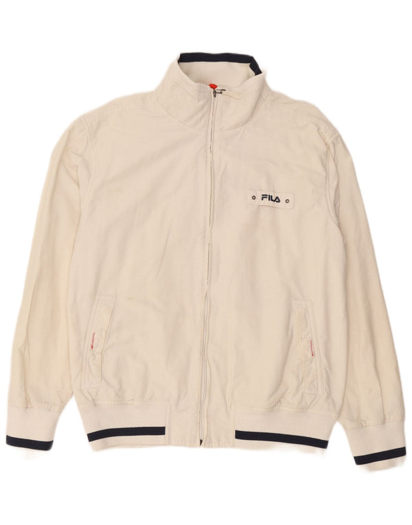 Fila Mens Tracksuit Top Jacket Large White