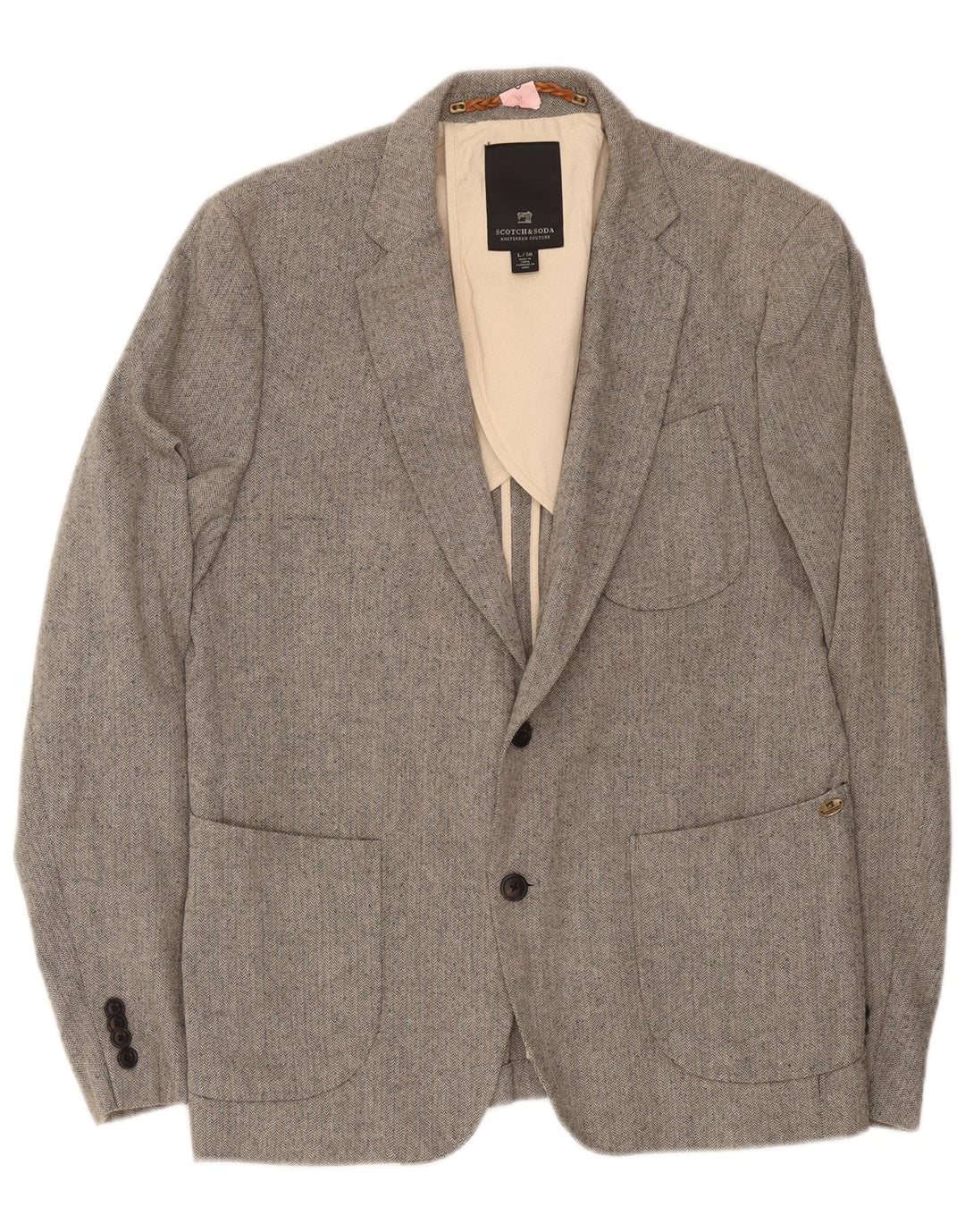 Scotch & Soda Mens 2 Button Blazer Jacket IT 50 Large Grey