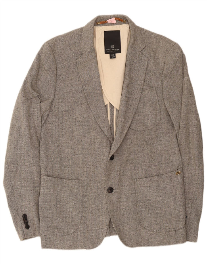 Scotch & Soda Mens 2 Button Blazer Jacket IT 50 Large Grey