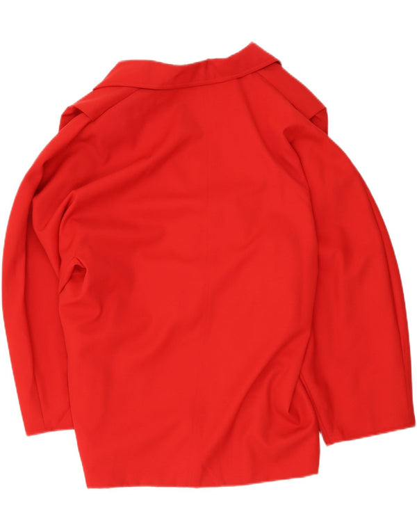 Max Mara Womens Double Breasted Oversized Blazer Jacket UK 10 Small Red